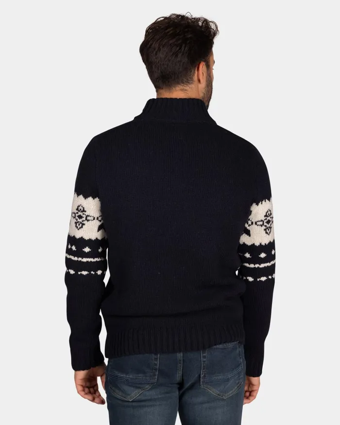 Men Knitwear NZA New Zealand Auckland Dark Blue Sweater With Ecru Pattern 8211 Winter Navy Men Knitwear NZA New Zealand Auckland Dark Blue Sweater With Ecru Pattern 8211 Winter Navy