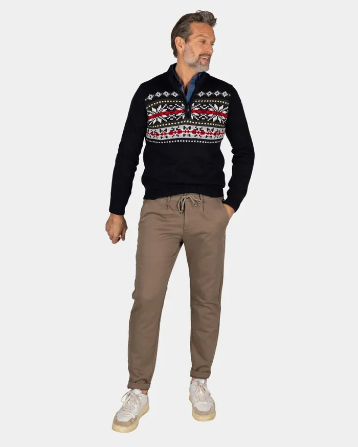 Men Knitwear NZA New Zealand Auckland Navy Pullover With Knitted Print 8211 Winter Navy Men Knitwear NZA New Zealand Auckland Navy Pullover With Knitted Print 8211 Winter Navy