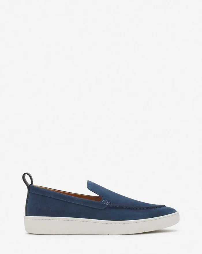 Men Lanvin Loafers and Derbies Cruiser Suede Moccasins Navy Blue