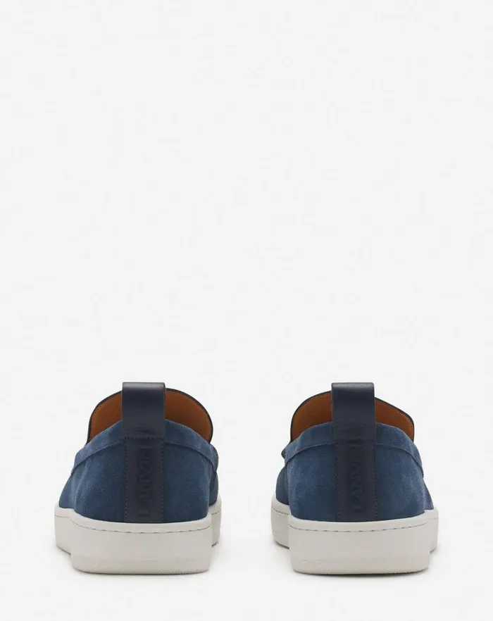 Men Lanvin Loafers and Derbies Cruiser Suede Moccasins Navy Blue Men Lanvin Loafers and Derbies Cruiser Suede Moccasins Navy Blue