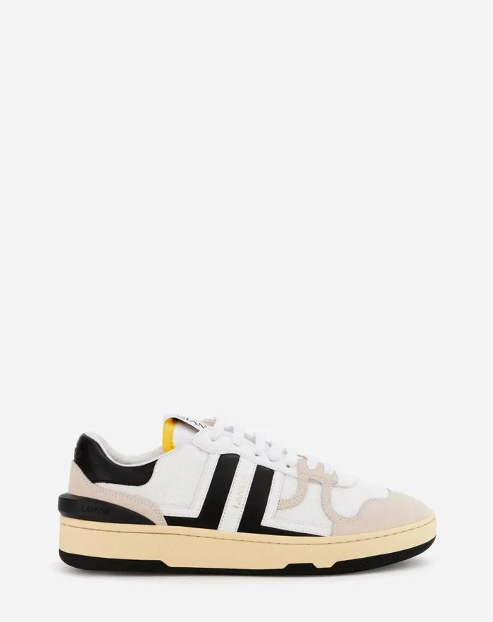 Men Lanvin Sneakers Clay Mesh Sneakers Whiteblack