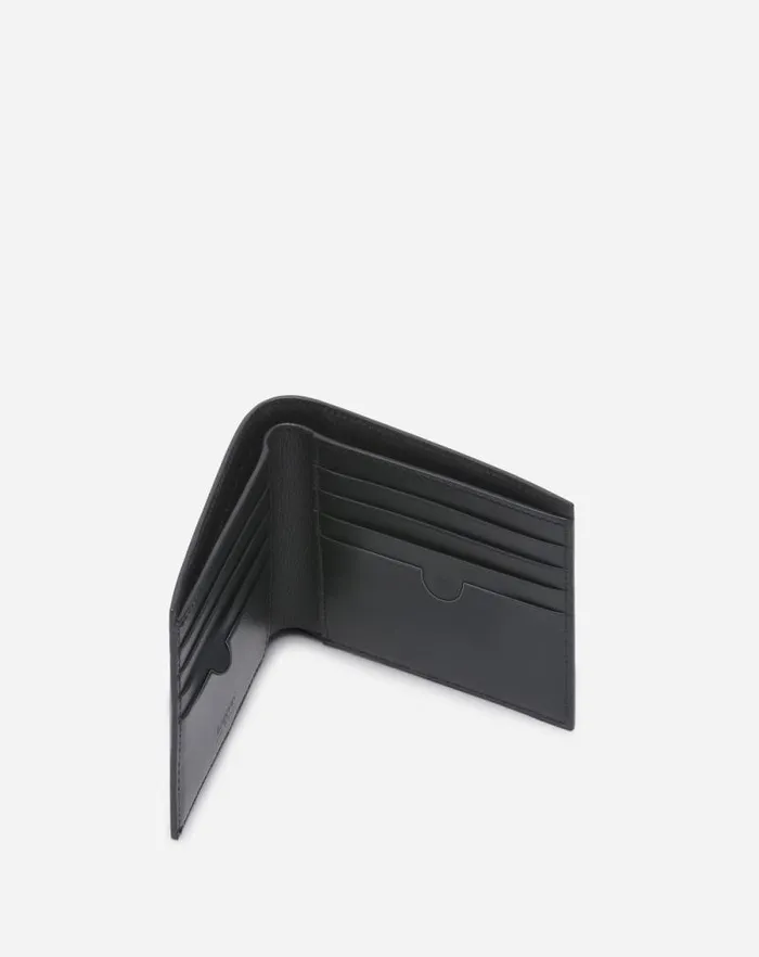 Men Lanvin Wallets and Small Leather Goods Hobo Tie Leather Wallet Blackcocoa