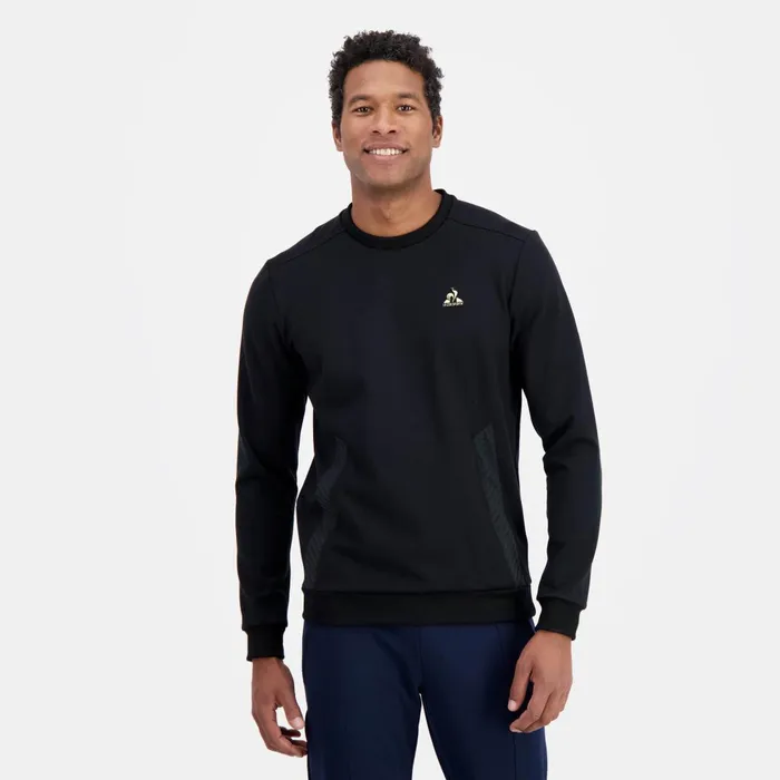 Men Le Coq Sportif Sweatshirts Coq D039or RoundNeck Sweatshirtshirt Black