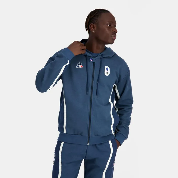 Men Le Coq Sportif Sweatshirts France039s Olympic Team ZipUp Hoodie Insignia Blue Men Le Coq Sportif Sweatshirts France039s Olympic Team ZipUp Hoodie Insignia Blue