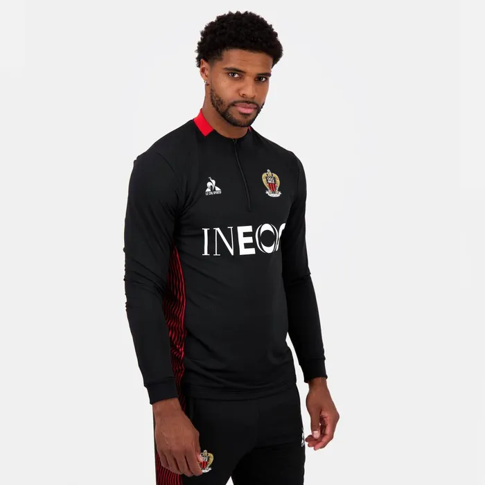 Men Le Coq Sportif Sweatshirts OGC Nice 8211 Training Resistance Sweatshirt Black Men Le Coq Sportif Sweatshirts OGC Nice 8211 Training Resistance Sweatshirt Black