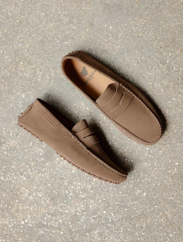 Men Loafers Bobbies Lewis Khaki Brown