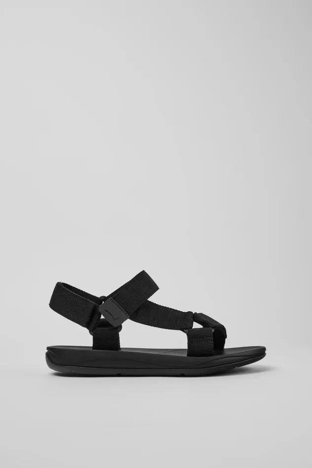 Men Match Mens Black Sandal Camper Non Leather Shoes Men Match Mens Black Sandal Camper Non Leather Shoes