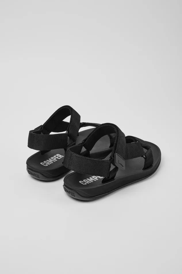 Men Match Mens Black Sandal Camper Non Leather Shoes Men Match Mens Black Sandal Camper Non Leather Shoes