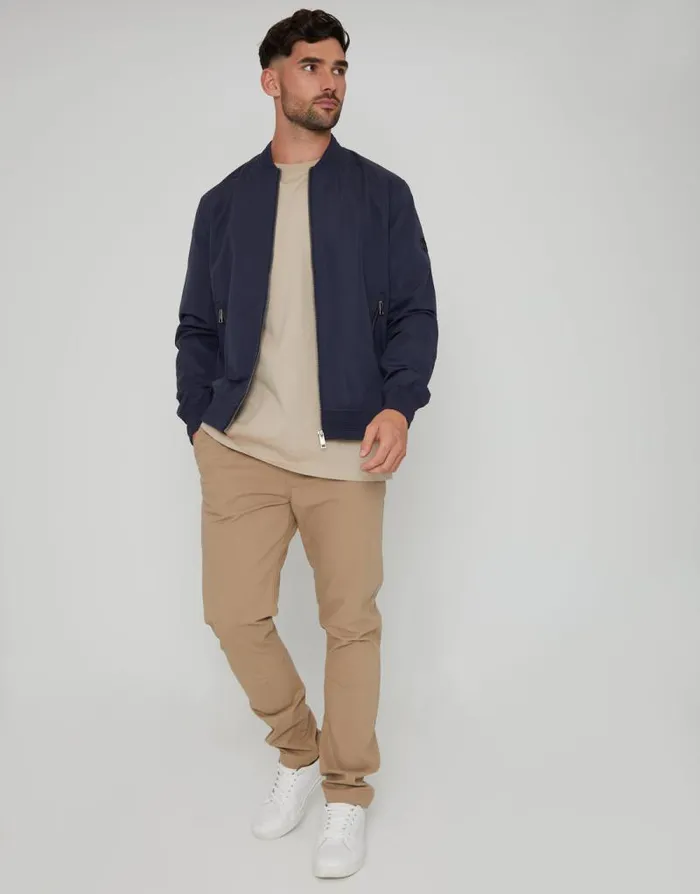 Men Navy Showerproof Classic Bomber Jacket Threadbare Jackets Men Navy Showerproof Classic Bomber Jacket Threadbare Jackets
