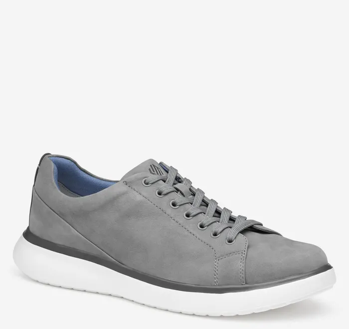 Men Oasis LaceToToe Gray Nubuck JohnstonandMurphy LaceUps