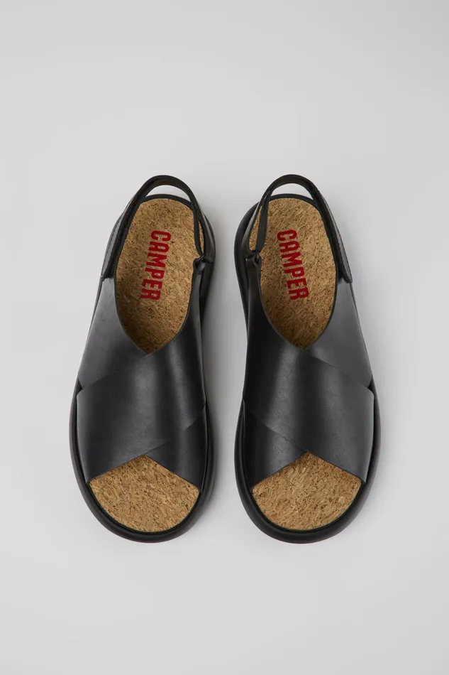 Men Pelotas Flota Black Leather Sandals Camper Sandals Men Pelotas Flota Black Leather Sandals Camper Sandals