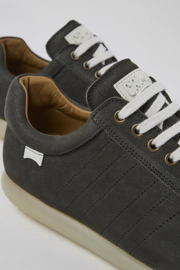 Men Pelotas Gray Nubuck Oxford Sneaker Camper Casual Shoes