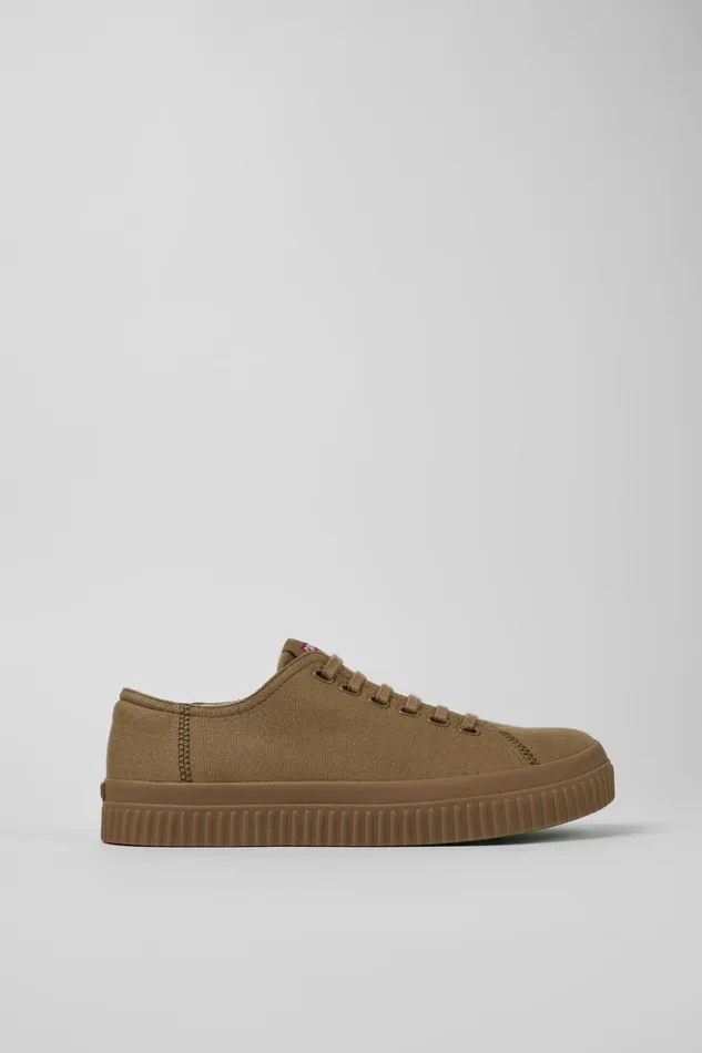 Men Peu Roda Brown Textile Basket Camper Sneakers Men Peu Roda Brown Textile Basket Camper Sneakers