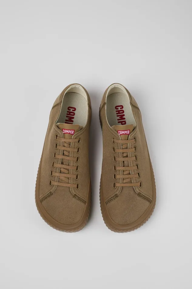 Men Peu Roda Brown Textile Basket Camper Sneakers Men Peu Roda Brown Textile Basket Camper Sneakers