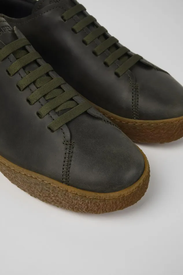Men Peu Terreno Green Nubuck Shoes Camper Sneakers