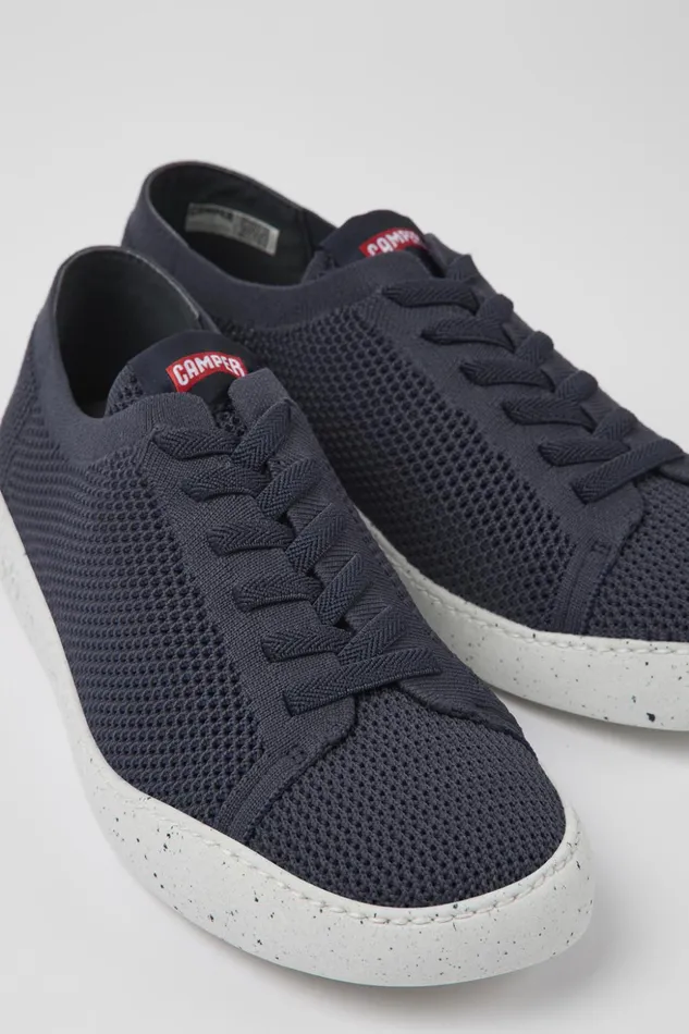 Men Peu Touring Blue Textile Sneakers Camper Sneakers