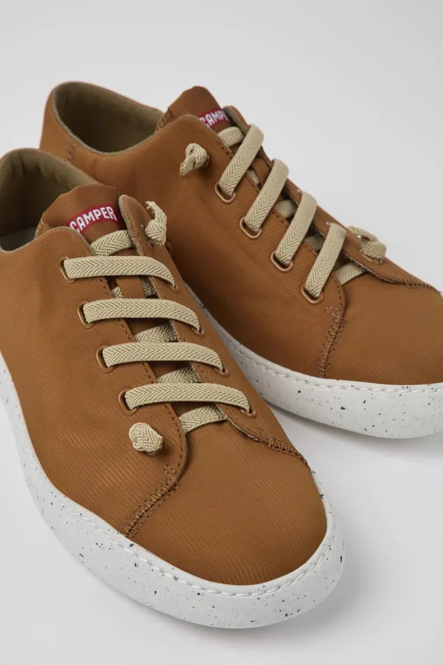 Men Peu Touring Brown Textile Sneakers Camper Sneakers