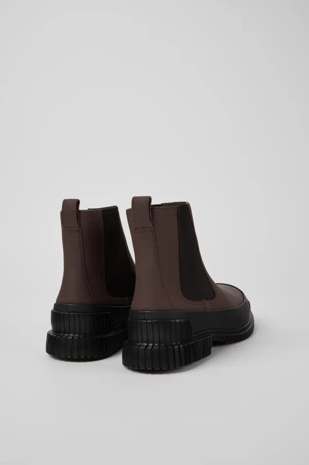 Men Pix Brown And Black Leather Chelsea Boots Camper Ankle Boots Men Pix Brown And Black Leather Chelsea Boots Camper Ankle Boots
