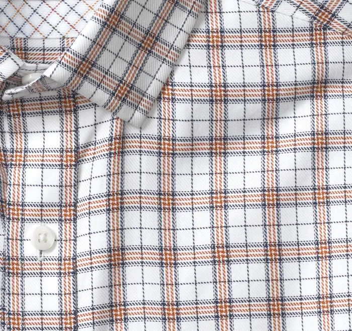 Men Premium Cotton Shirts Rustnavy Double Windowpane JohnstonandMurphy Shirts Men Premium Cotton Shirts Rustnavy Double Windowpane JohnstonandMurphy Shirts