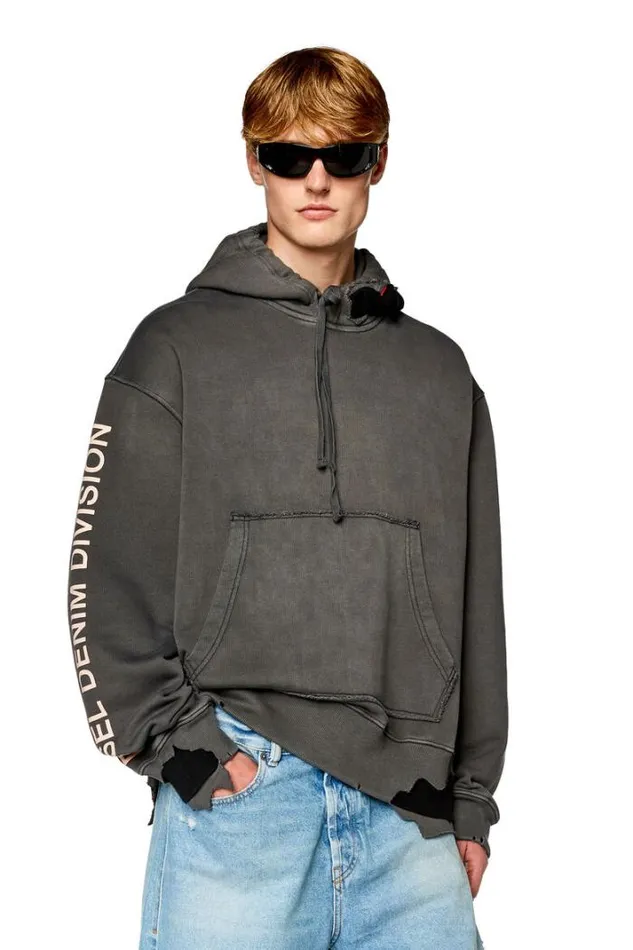 Men SMacsrotHood Grey Diesel Sweaters Men SMacsrotHood Grey Diesel Sweaters