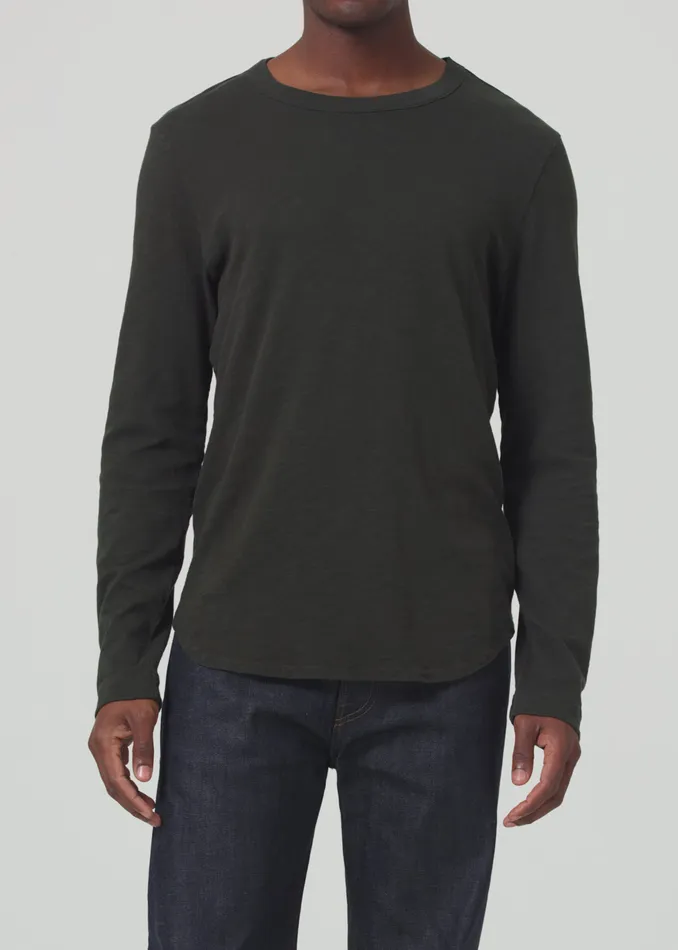 Men Shirts Citizens Of Humanity Olympus Crewneck In Field