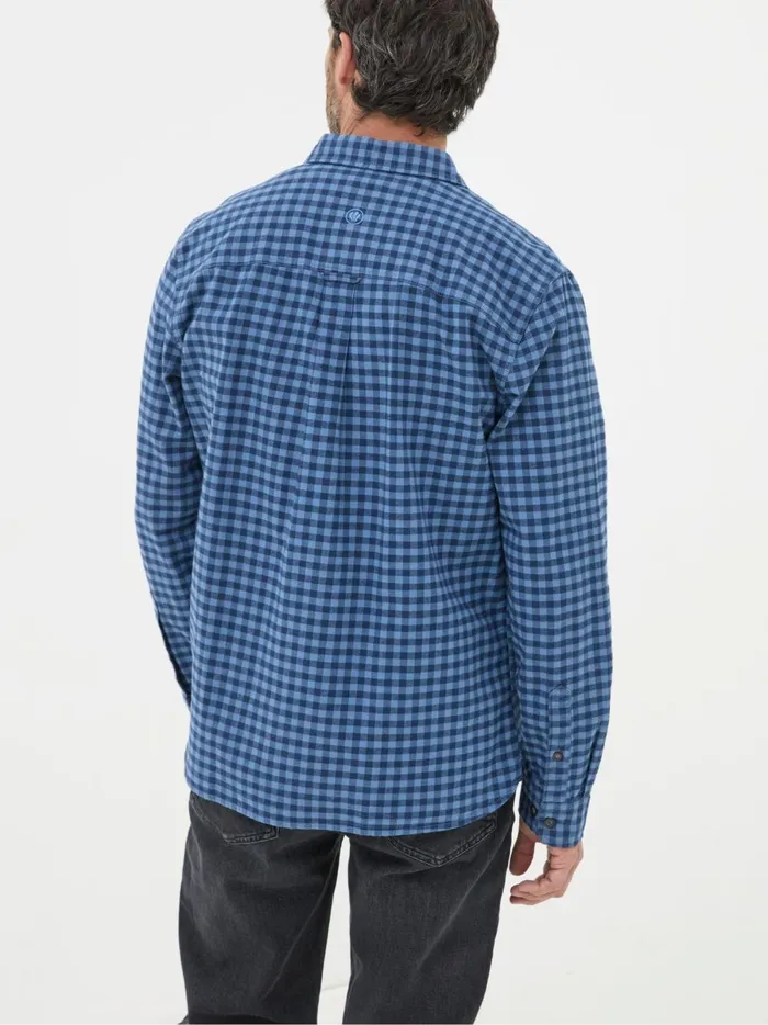 Men Shirts Fat Face Blue Everly Gingham Shirt