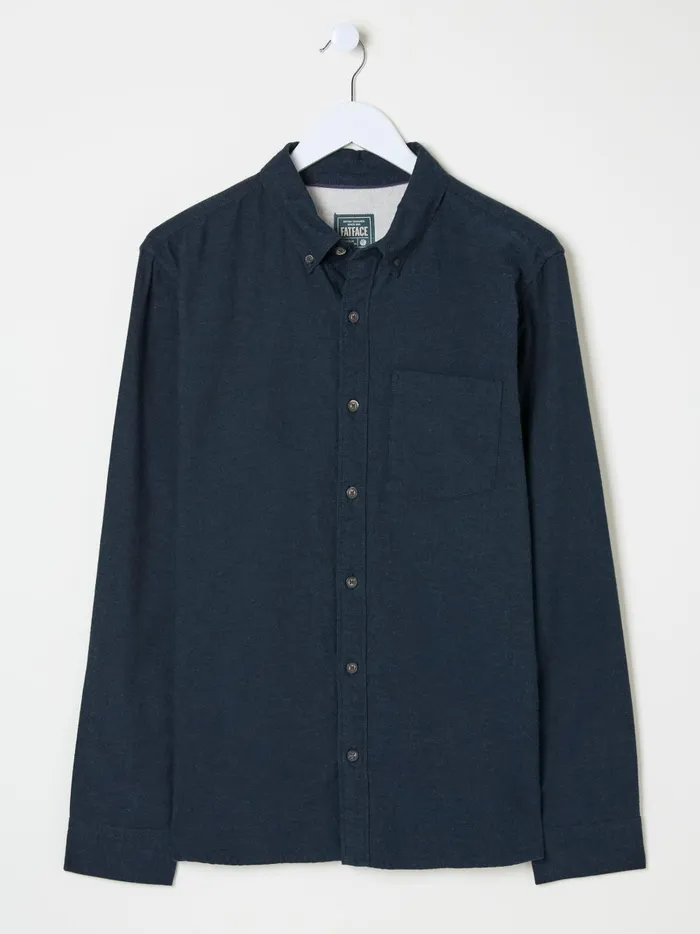 Men Shirts Fat Face Blue Navy Long Sleeve Oxlow Plain 100 Cotton Shirt Men Shirts Fat Face Blue Navy Long Sleeve Oxlow Plain 100 Cotton Shirt