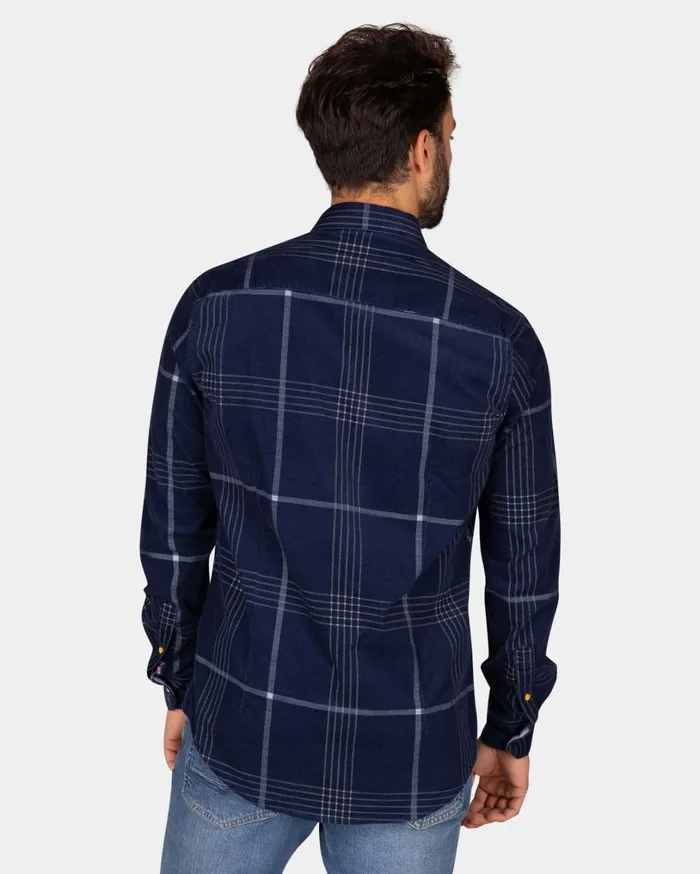 Men Shirts NZA New Zealand Auckland Corduroy Dark Blue Checkered Shirt 8211 Winter Navy Men Shirts NZA New Zealand Auckland Corduroy Dark Blue Checkered Shirt 8211 Winter Navy