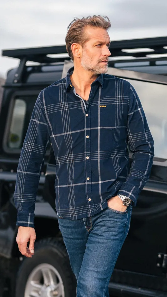Men Shirts NZA New Zealand Auckland Corduroy Dark Blue Checkered Shirt 8211 Winter Navy Men Shirts NZA New Zealand Auckland Corduroy Dark Blue Checkered Shirt 8211 Winter Navy