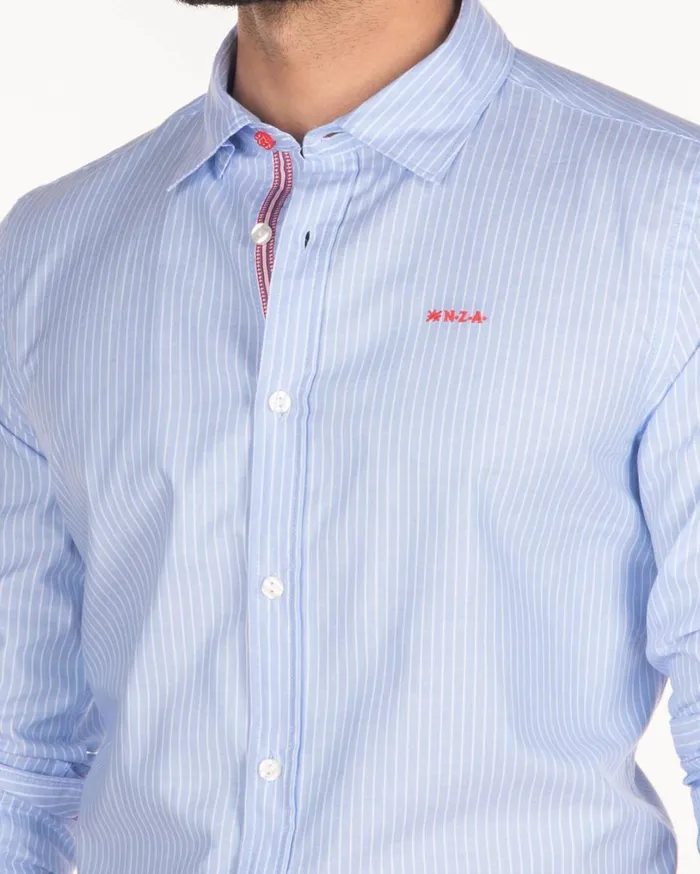 Men Shirts NZA New Zealand Auckland Cotton Shirt With Thin Stripe