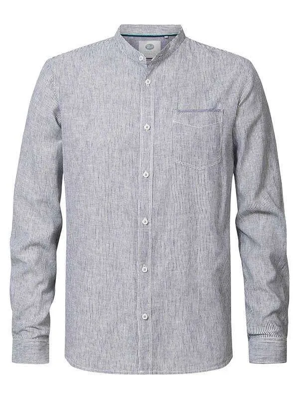 Men Shirts Petrol Industries Striped Shirt Petrol Blue