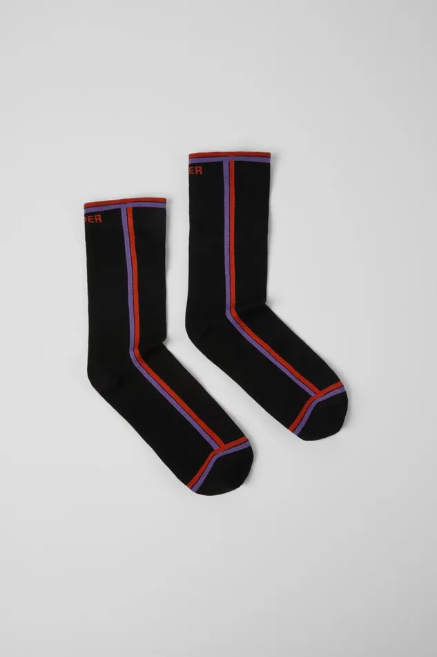 Men Socks Black Socks With PYRATEX Camper Socks