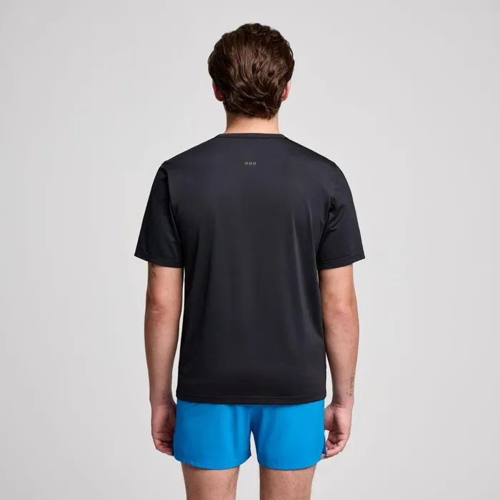 Men Stopwatch Short Sleeve Black Saucony Tops
