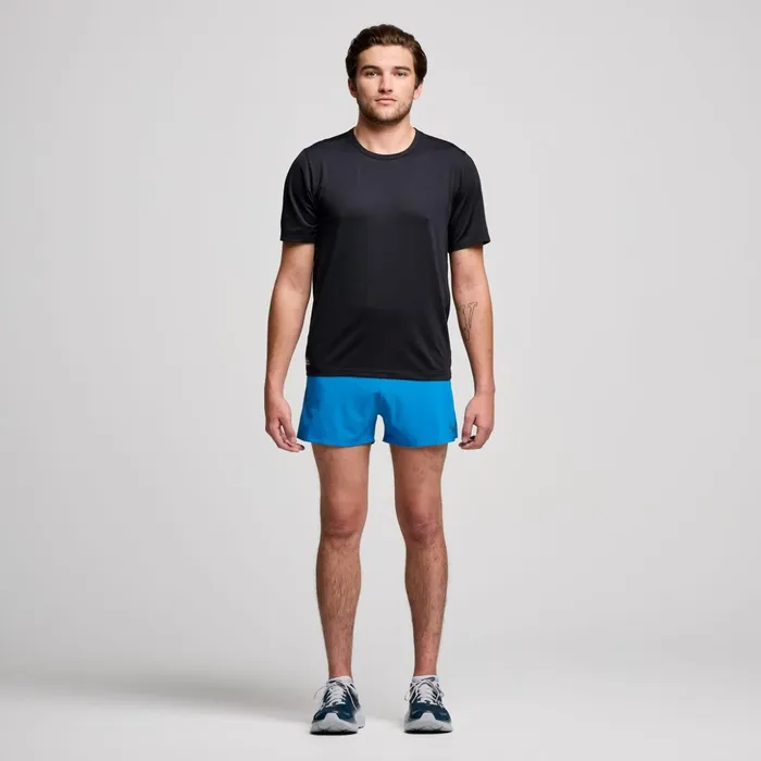 Men Stopwatch Short Sleeve Black Saucony Tops