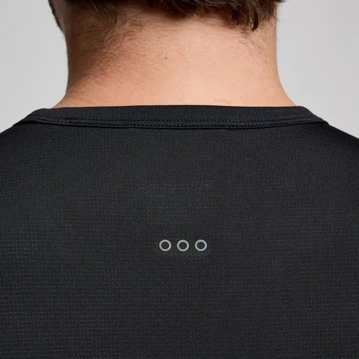 Men Stopwatch Short Sleeve Black Saucony Tops