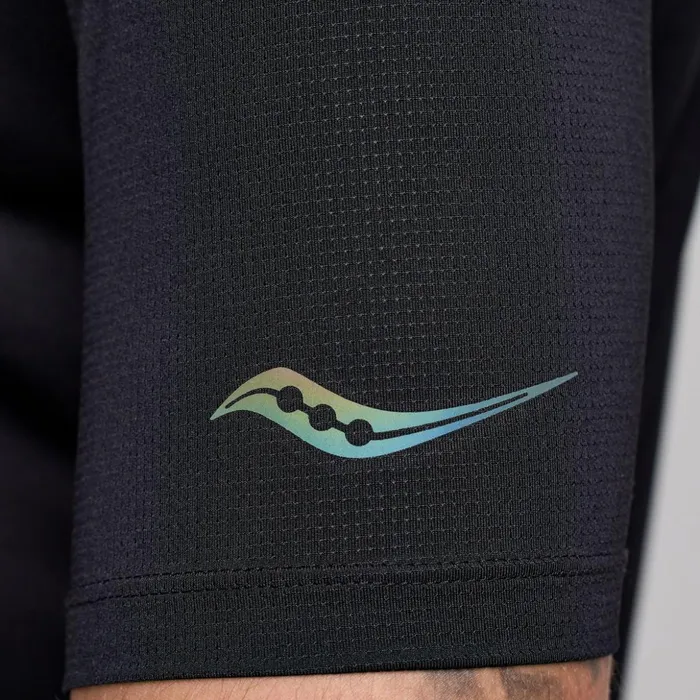 Men Stopwatch Short Sleeve Black Saucony Tops