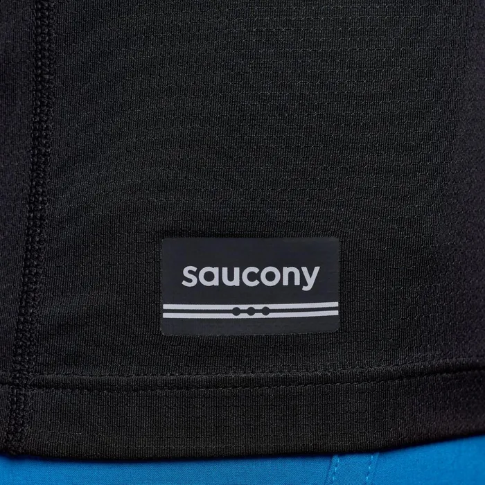 Men Stopwatch Short Sleeve Black Saucony Tops