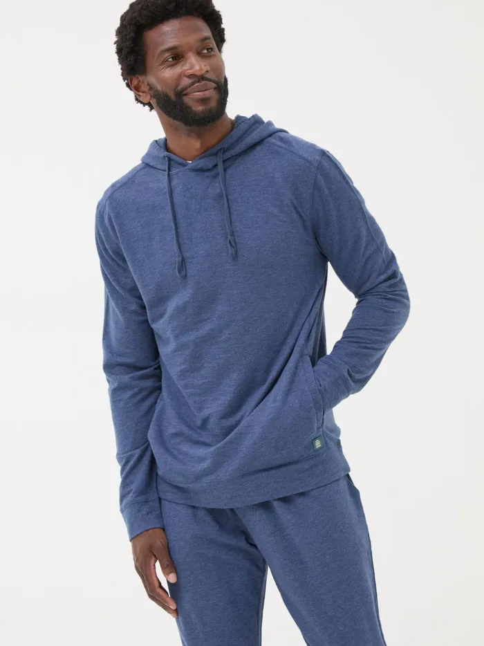 Men Sweatshirts and Hoodies Fat Face Blue Lounge Hoodie