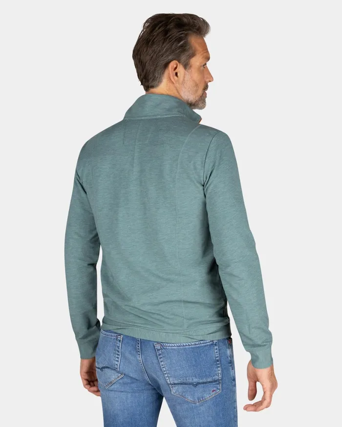 Men Sweatshirts NZA New Zealand Auckland Light Green HalfZip Sweater 8211 Pebble Green