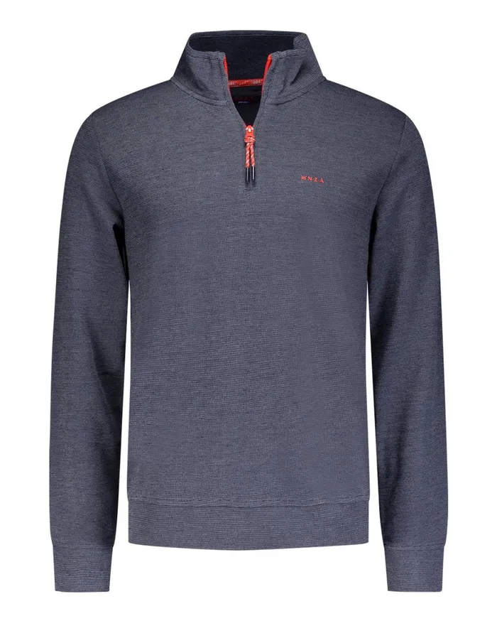 Men Sweatshirts NZA New Zealand Auckland Navy Fleece Sweater With HalfZip 8211 Winter Navy