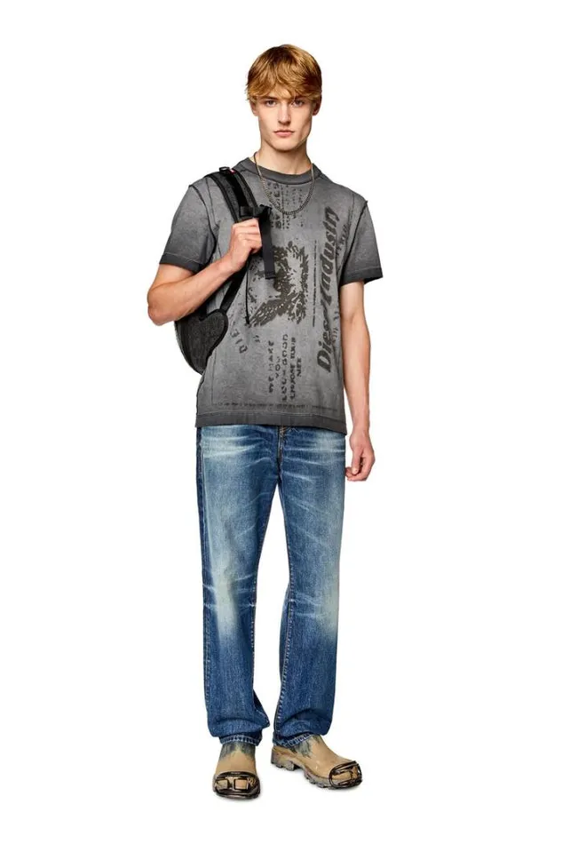 Men TDiegorL2 Dark Grey Diesel Tshirts