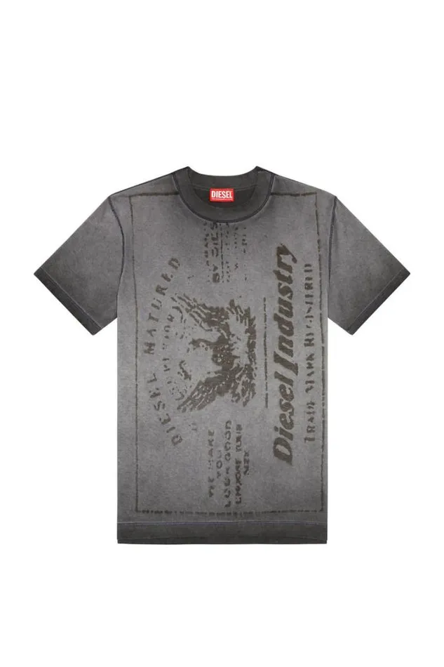 Men TDiegorL2 Dark Grey Diesel Tshirts Men TDiegorL2 Dark Grey Diesel Tshirts