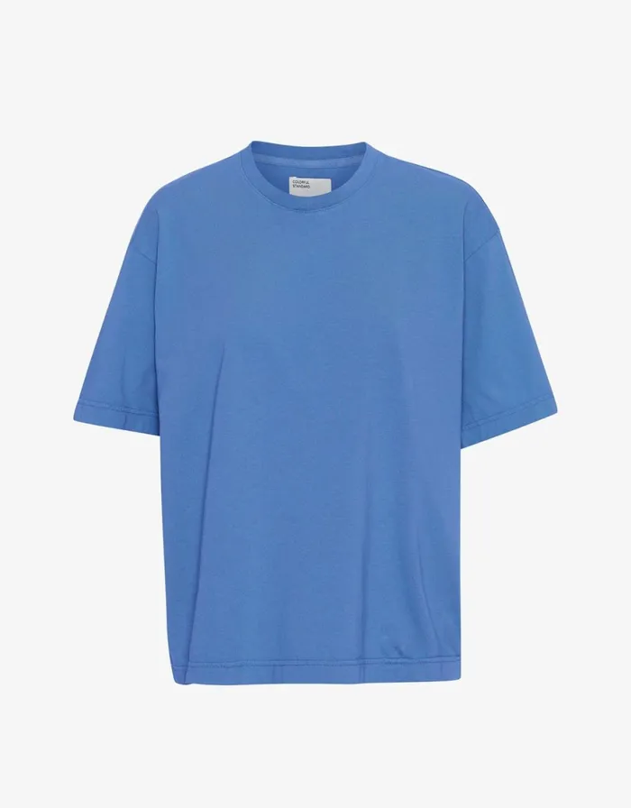 Men TShirts Colorful Standard Oversized Organic TShirt Pacific Blue