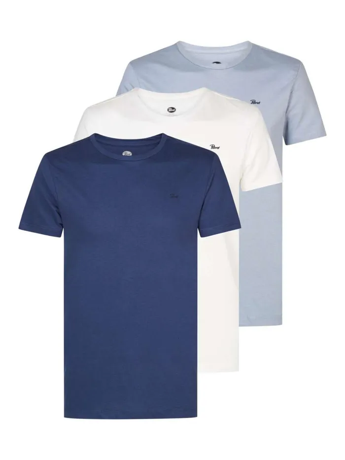 Men TShirts Petrol Industries 3 Pack TShirts Parrotwhitepetrol