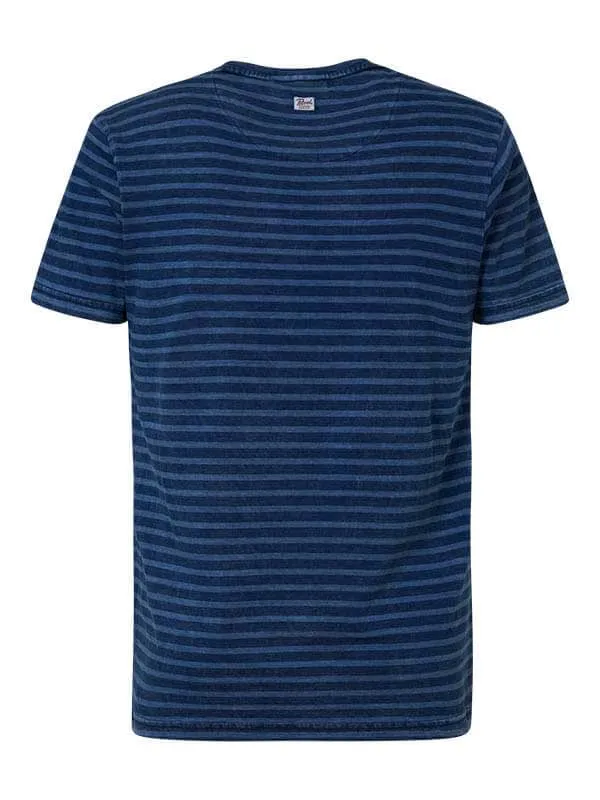 Men TShirts Petrol Industries Striped TShirt Imperial Blue