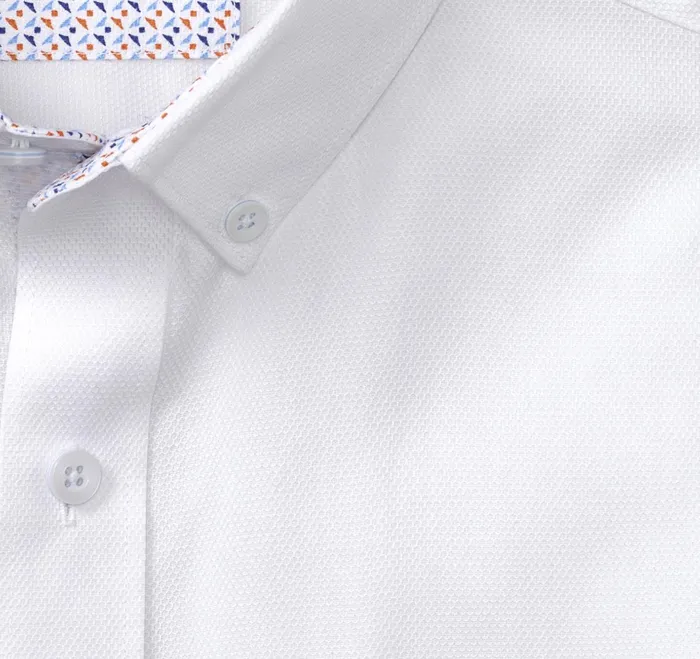 Men Textured Cotton ShortSleeve Shirt White Solid JohnstonandMurphy ShortSleeve Shirts Men Textured Cotton ShortSleeve Shirt White Solid JohnstonandMurphy ShortSleeve Shirts