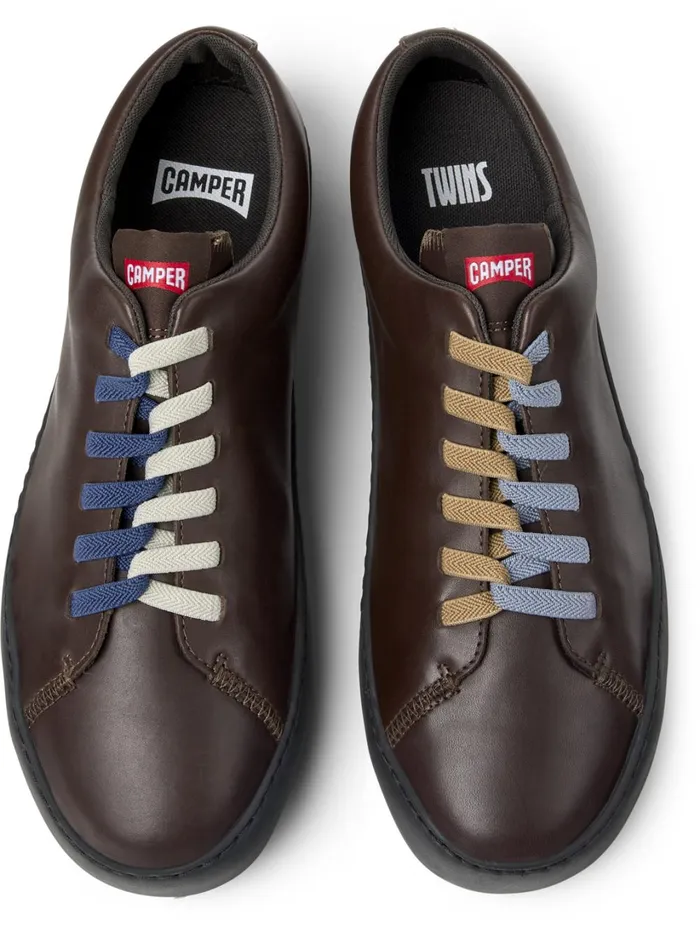 Men Twins Brown Leather Sneakers Camper Sneakers Men Twins Brown Leather Sneakers Camper Sneakers