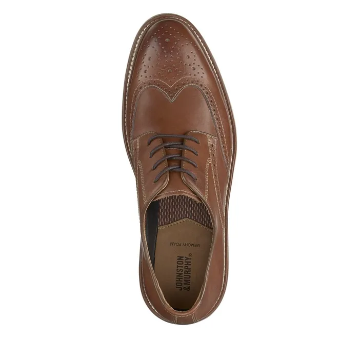 Men Upton Wingtip Tan Full Grain JohnstonandMurphy LaceUps Men Upton Wingtip Tan Full Grain JohnstonandMurphy LaceUps
