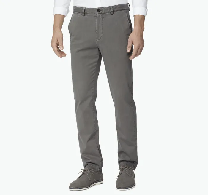 Men Washed Chinos Gray JohnstonandMurphy Pants and Jeans