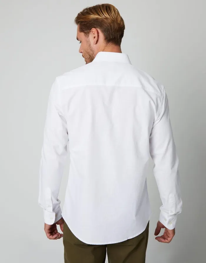 Men White Cotton Long Sleeve Slim Fit Shirt Threadbare Shirts Men White Cotton Long Sleeve Slim Fit Shirt Threadbare Shirts